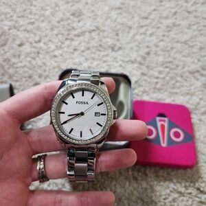 Fossil Womens Stainless Steel Silver Watch